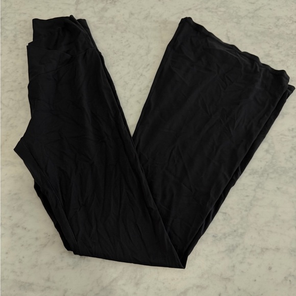 Sunzel Black Spandex Wide Leg Leggings Worn 1x! Tall girl friendly!! - Picture 8 of 8